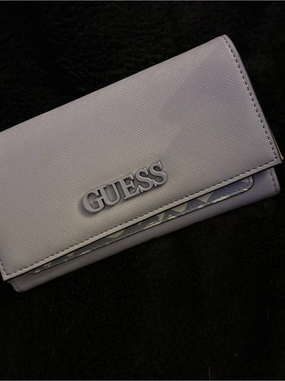 GUESS Lilac Textured Fold Wallet